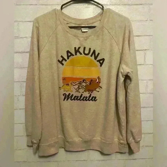 Disney Tops - Disney Parks Hukuna Matata vintage sweatshirt size XL